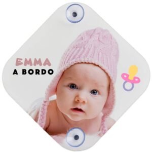 bebe-a-bordo-personalizado.jpg Placa BEBÉ A BORDO personalizada con fotos
