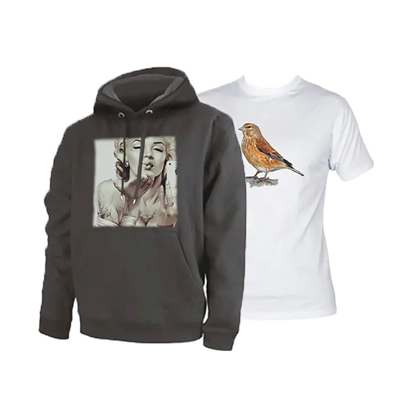 camisetas-y-sudaderas Sudadera personalizada con fotos GRIS con capucha