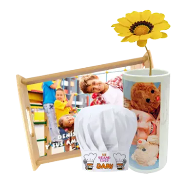 hogar Pastillero metálico rectangular personalizado con fotos